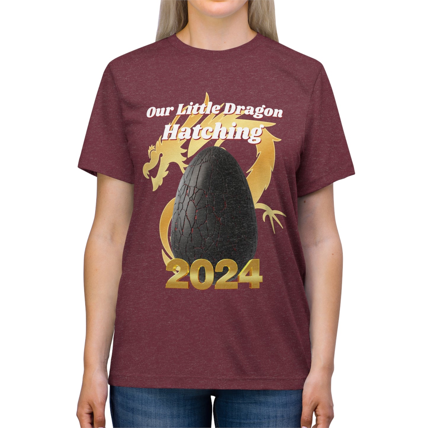 2024 Our Little Dragon Hatching Unisex Triblend Tee