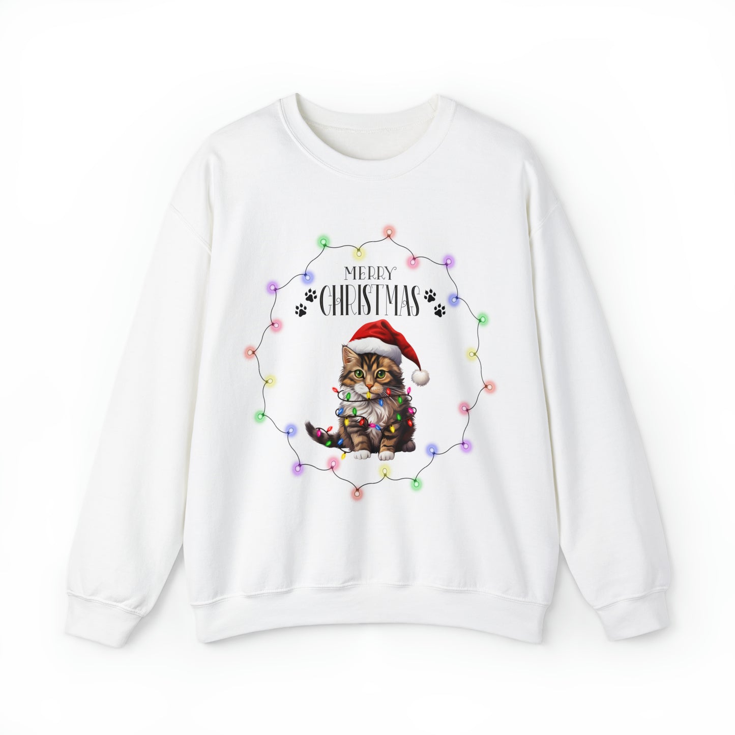 Christmas Cat 1B Unisex Heavy Blend™ Crewneck Sweatshirt