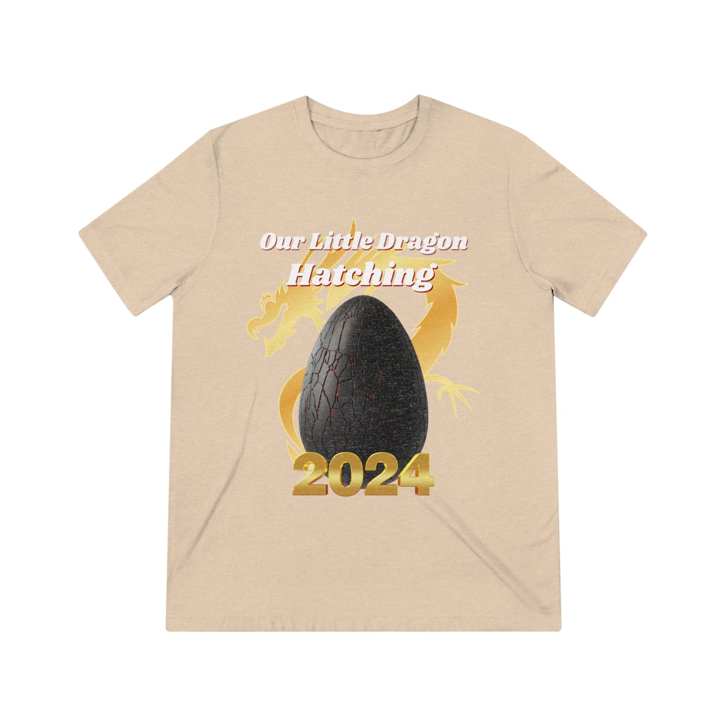 2024 Our Little Dragon Hatching Unisex Triblend Tee