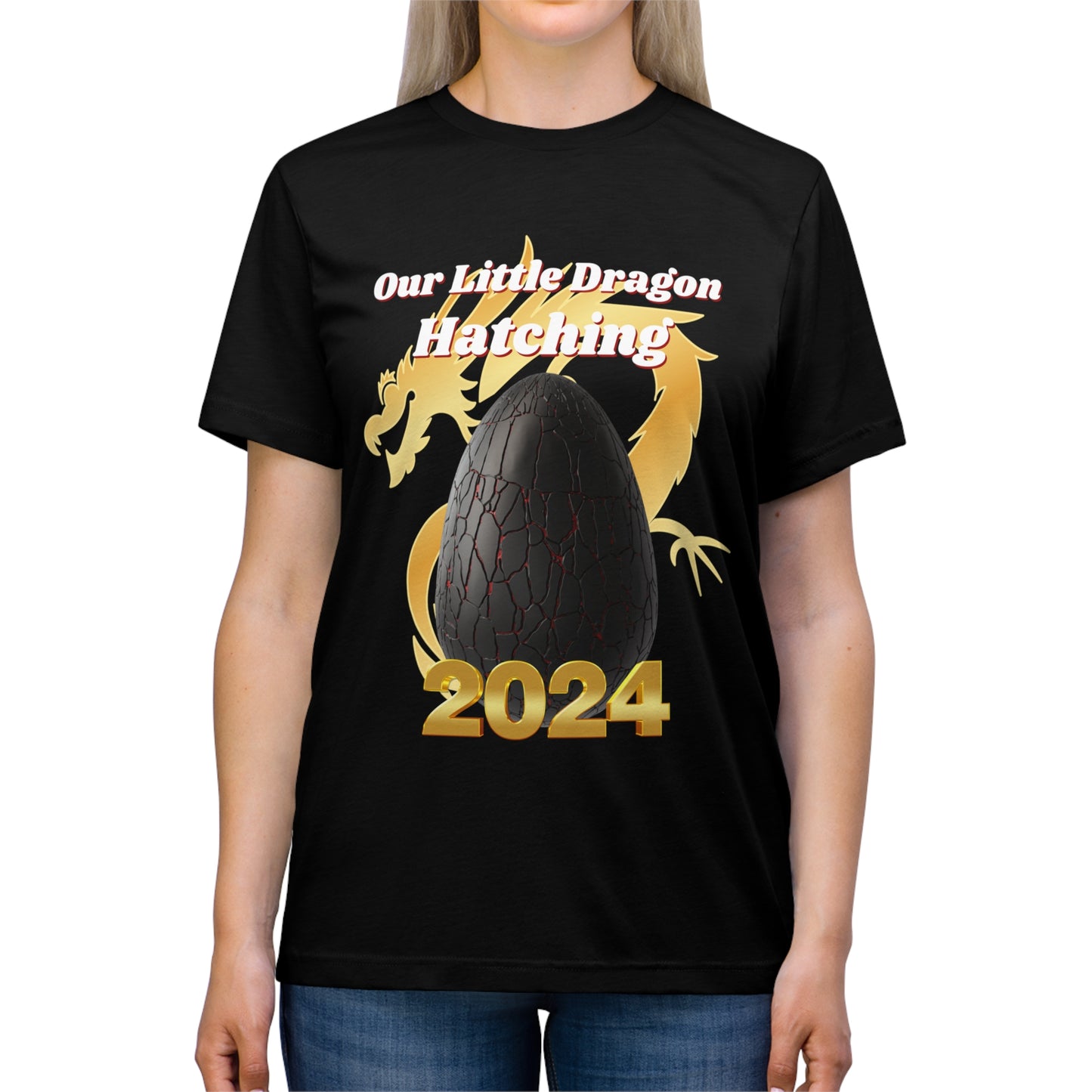 2024 Our Little Dragon Hatching Unisex Triblend Tee