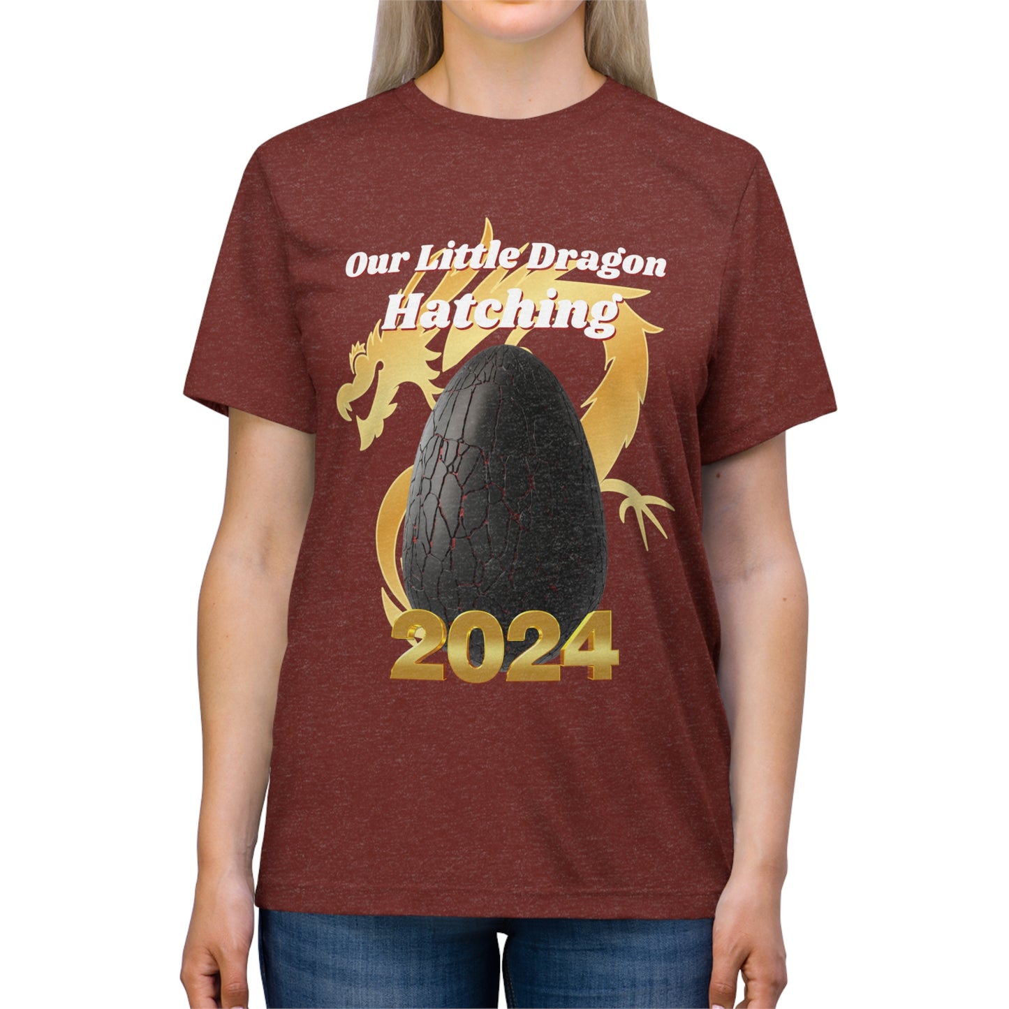 2024 Our Little Dragon Hatching Unisex Triblend Tee