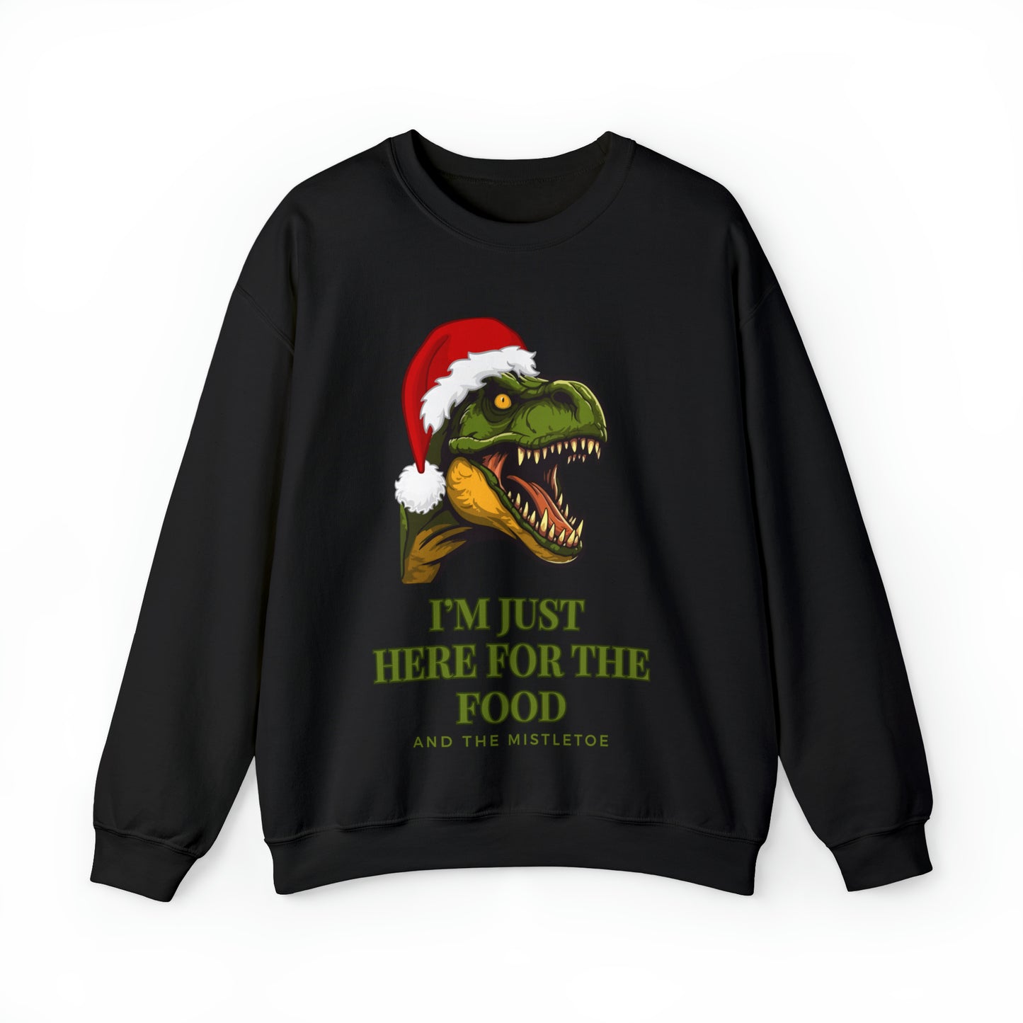 I’m Just Here For The Food And Mistletoe Unisex Heavy Blend™ Crewneck Sweatshirt