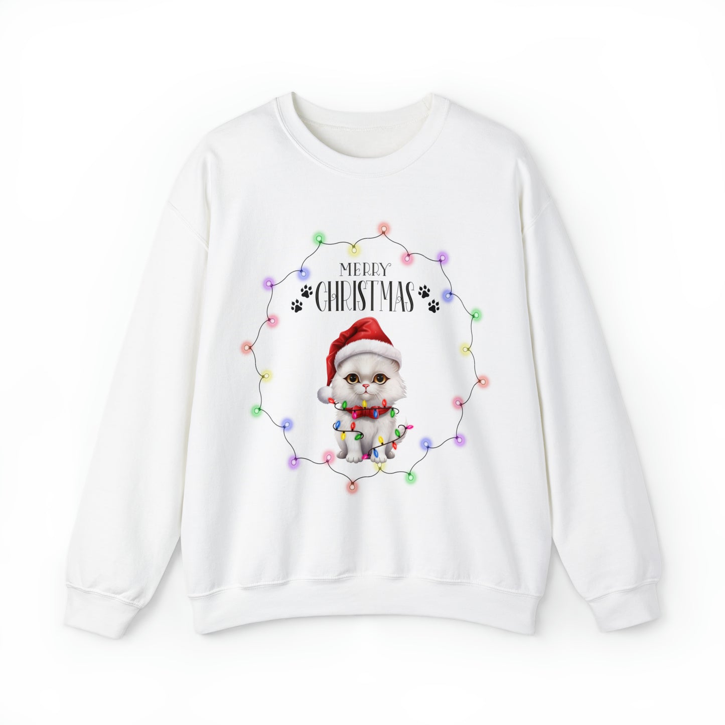 Christmas Cat 8b Unisex Heavy Blend™ Crewneck Sweatshirt