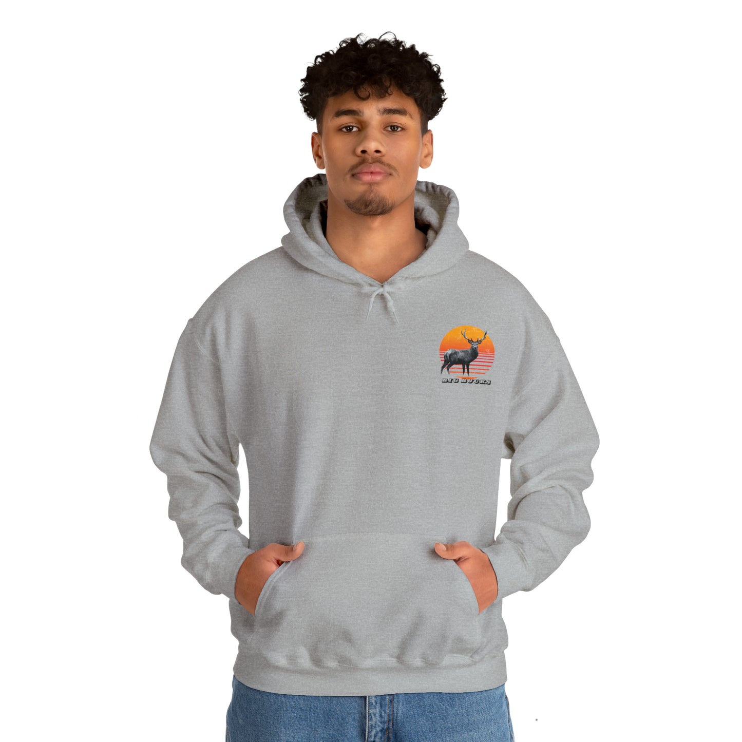 I like Big Bucks And Cannot Lie Black Text Unisex Heavy Blend™ Hooded Sweatshirt
