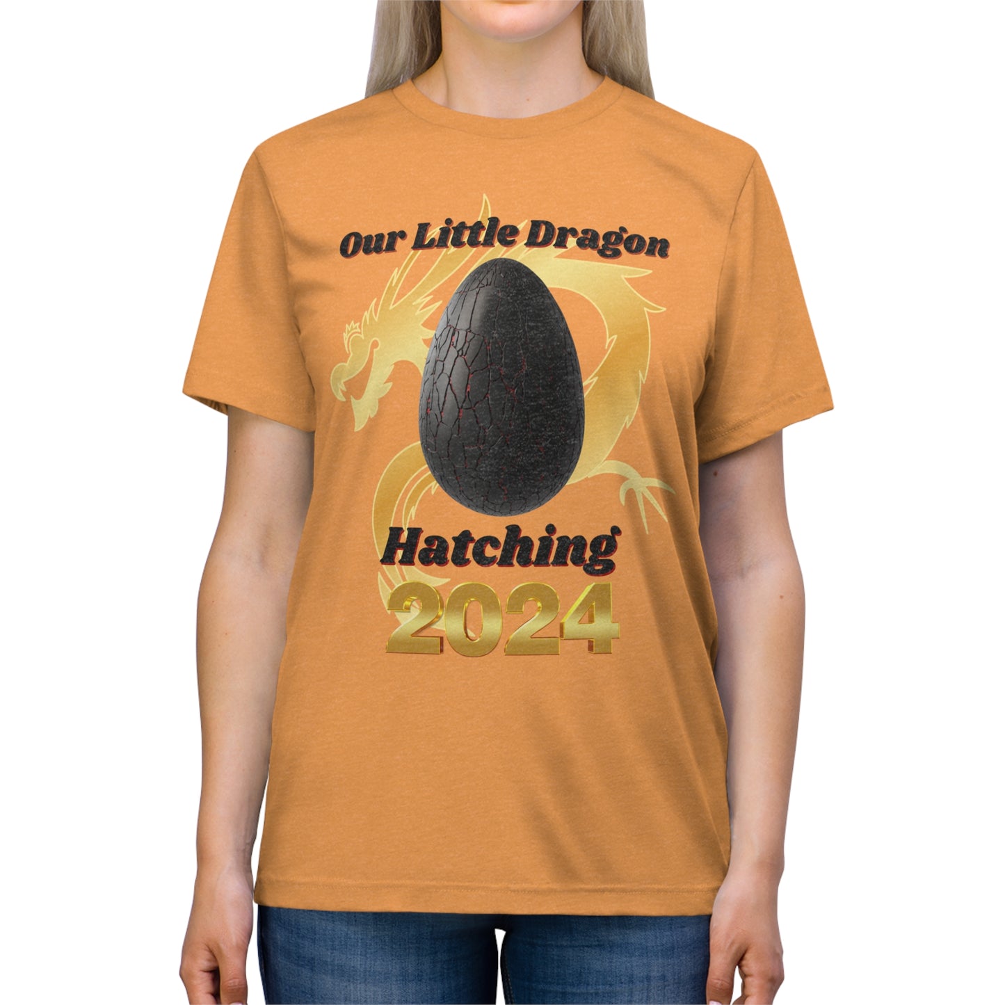 Our Little Dragon Hatching 2024 Unisex Triblend Tee