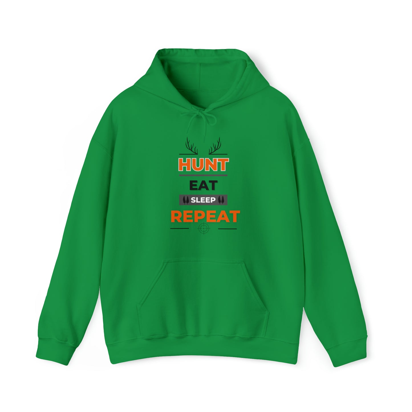 Hunt Eat Sleep Repeat Orange Unisex Heavy Blend™ Hooded Sweatshirt