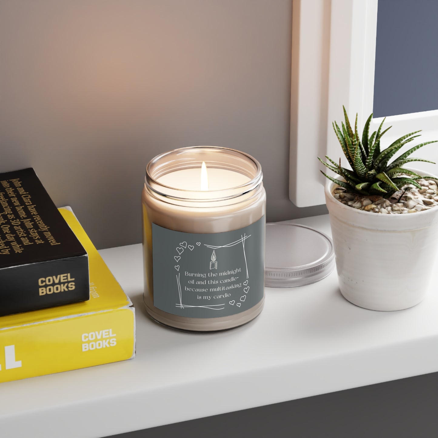 Burning the midnight oil and this candle—because multitasking is my cardio Scented Candles, 9oz