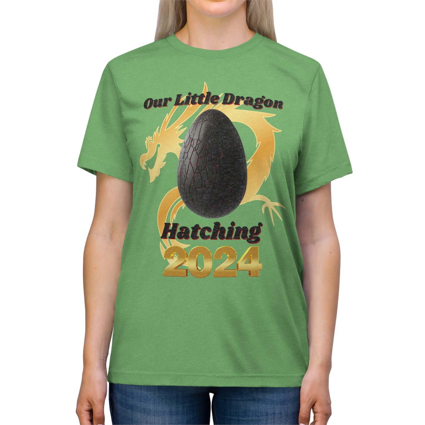 Our Little Dragon Hatching 2024 Unisex Triblend Tee