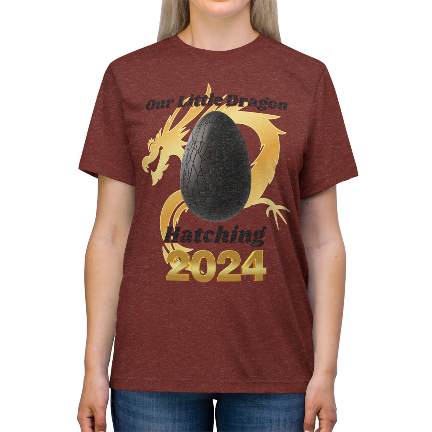 Our Little Dragon Hatching 2024 Unisex Triblend Tee