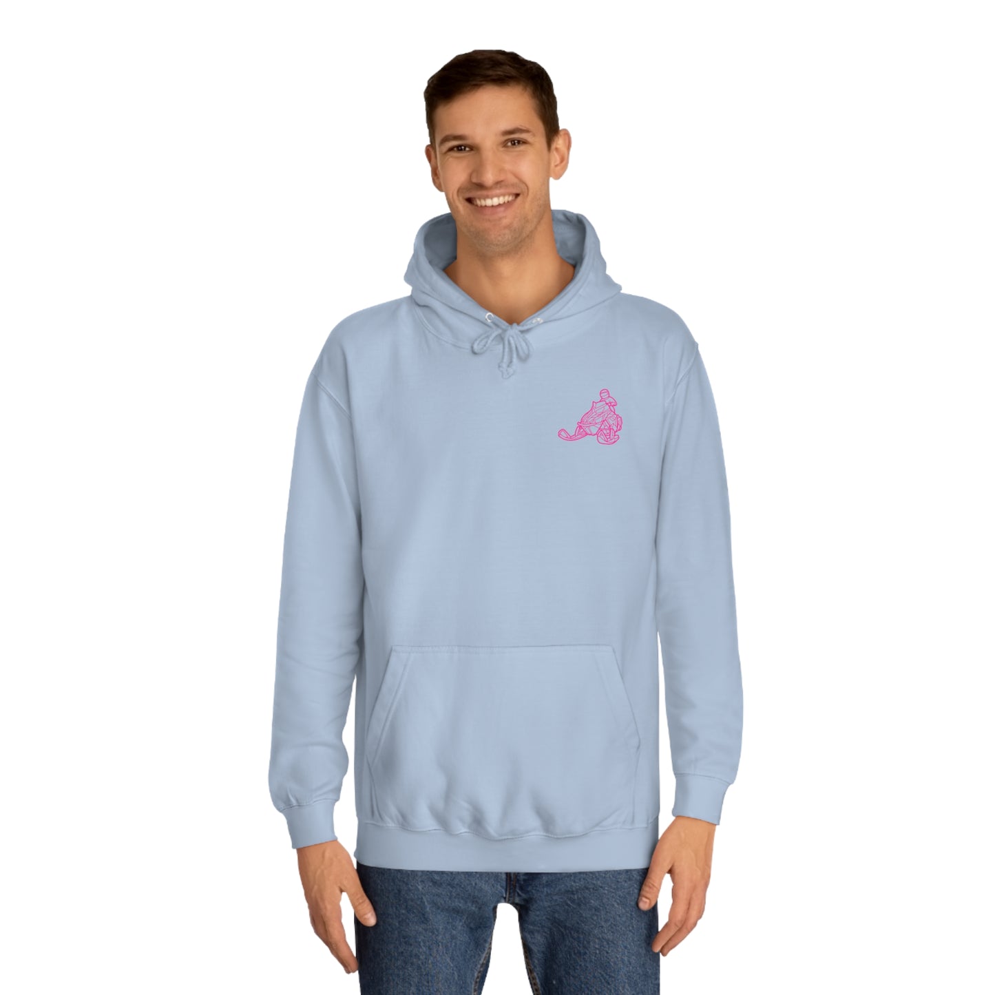Does This Sled Make My A&& Look Fast Unisex College Hoodie