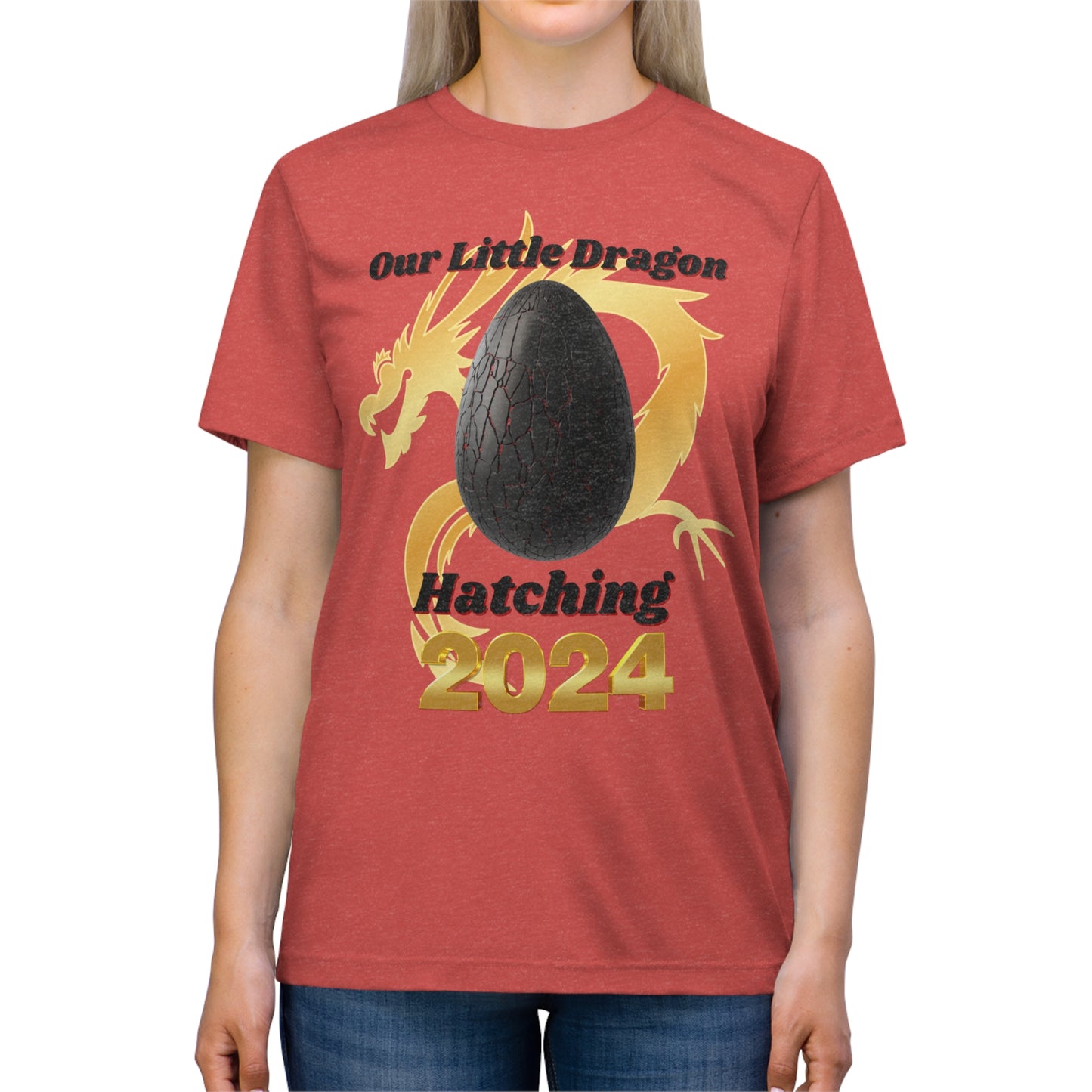 Our Little Dragon Hatching 2024 Unisex Triblend Tee