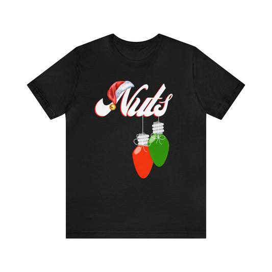 Adult Funny Couple: Chest (NUTS) Unisex Jersey Short Sleeve Tee