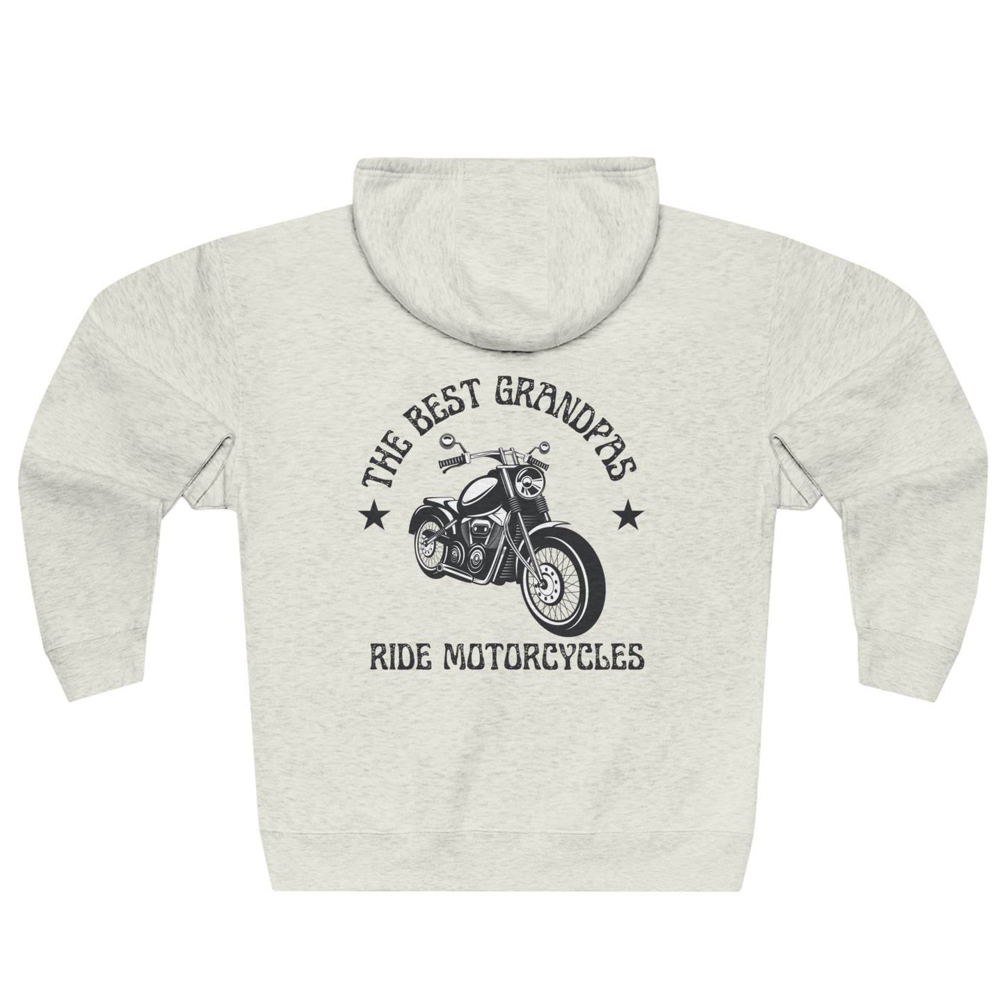 Grandpa Motorcycle Riding Unisex Premium Full Zip Hoodie