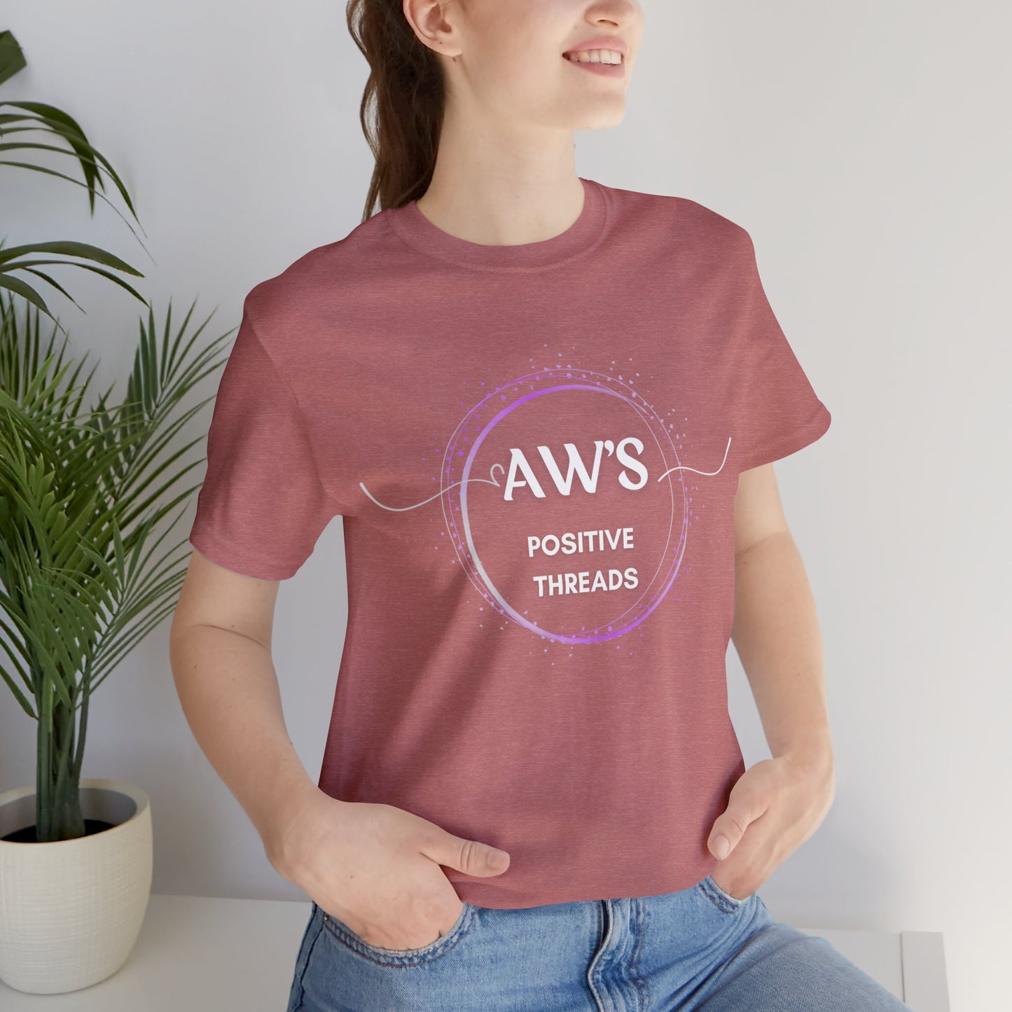 AW's Positive Threads Unisex Jersey Short Sleeve Tee