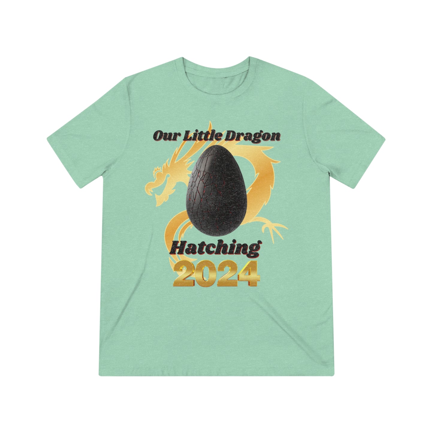 Our Little Dragon Hatching 2024 Unisex Triblend Tee