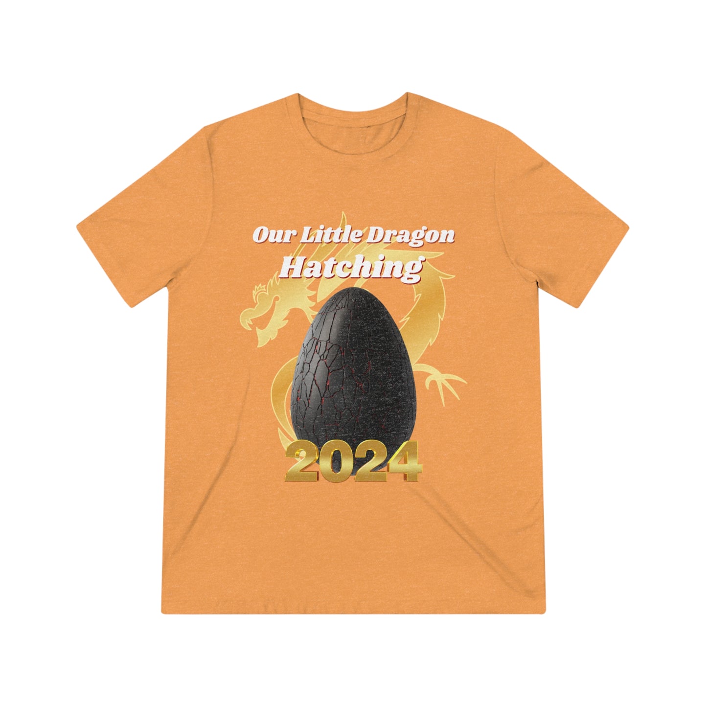 2024 Our Little Dragon Hatching Unisex Triblend Tee