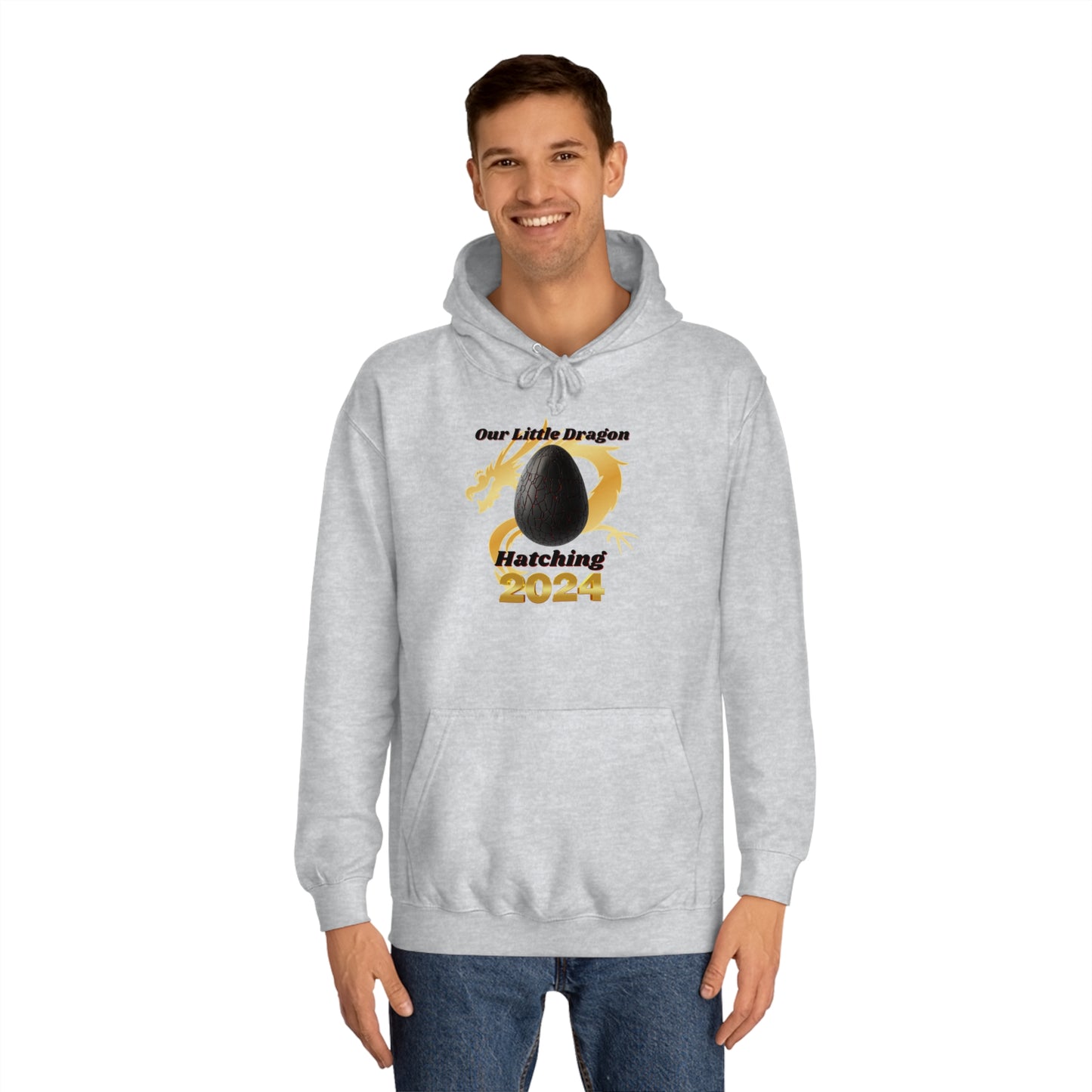 Our Little Dragon Hatching 2024 Unisex College Hoodie