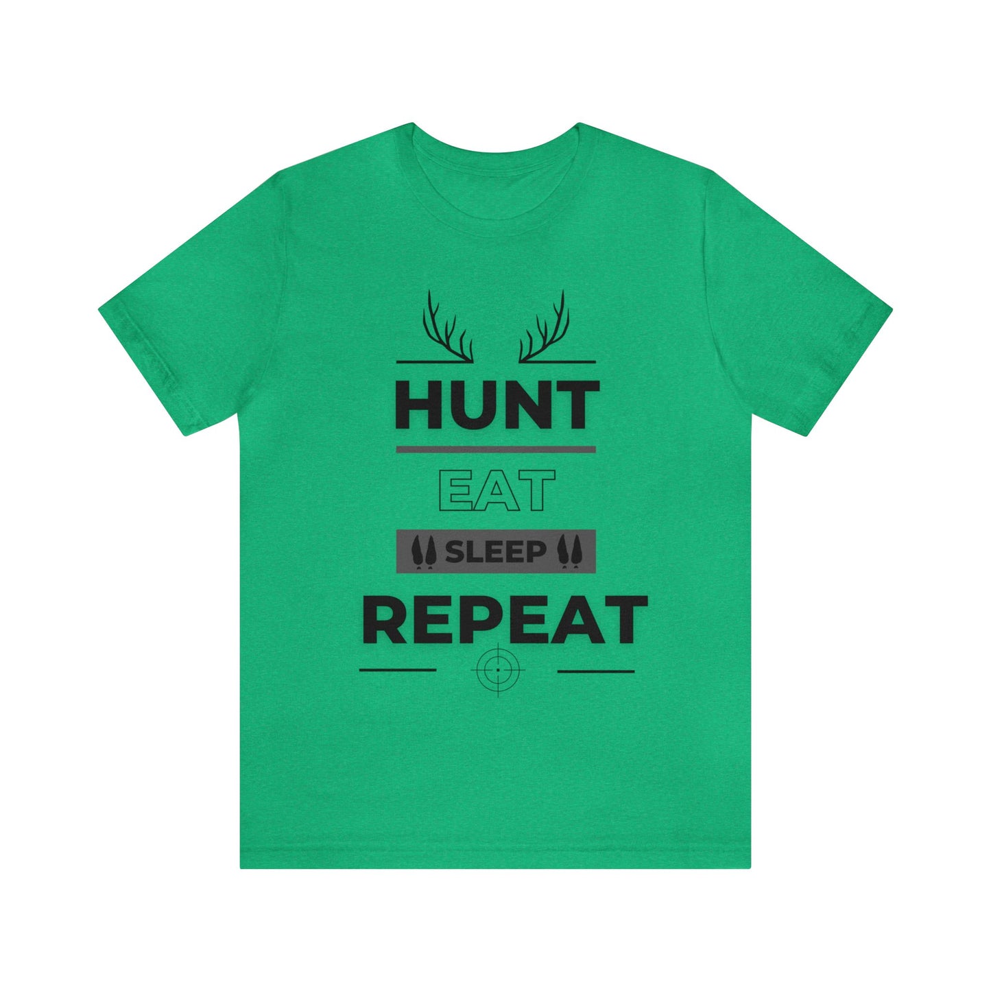 Hunt Eat Sleep Repeat Black Unisex Jersey Short Sleeve Tee