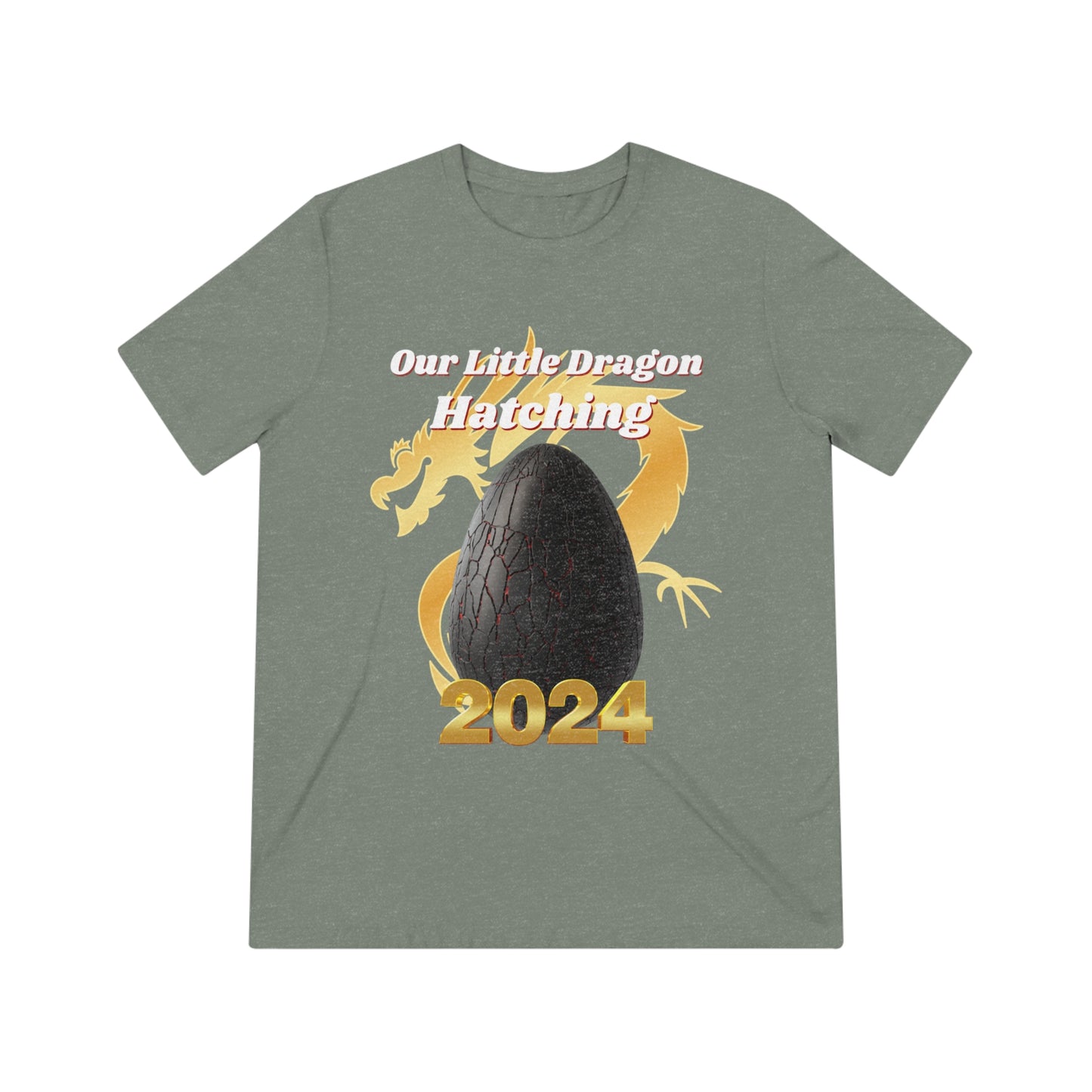 2024 Our Little Dragon Hatching Unisex Triblend Tee