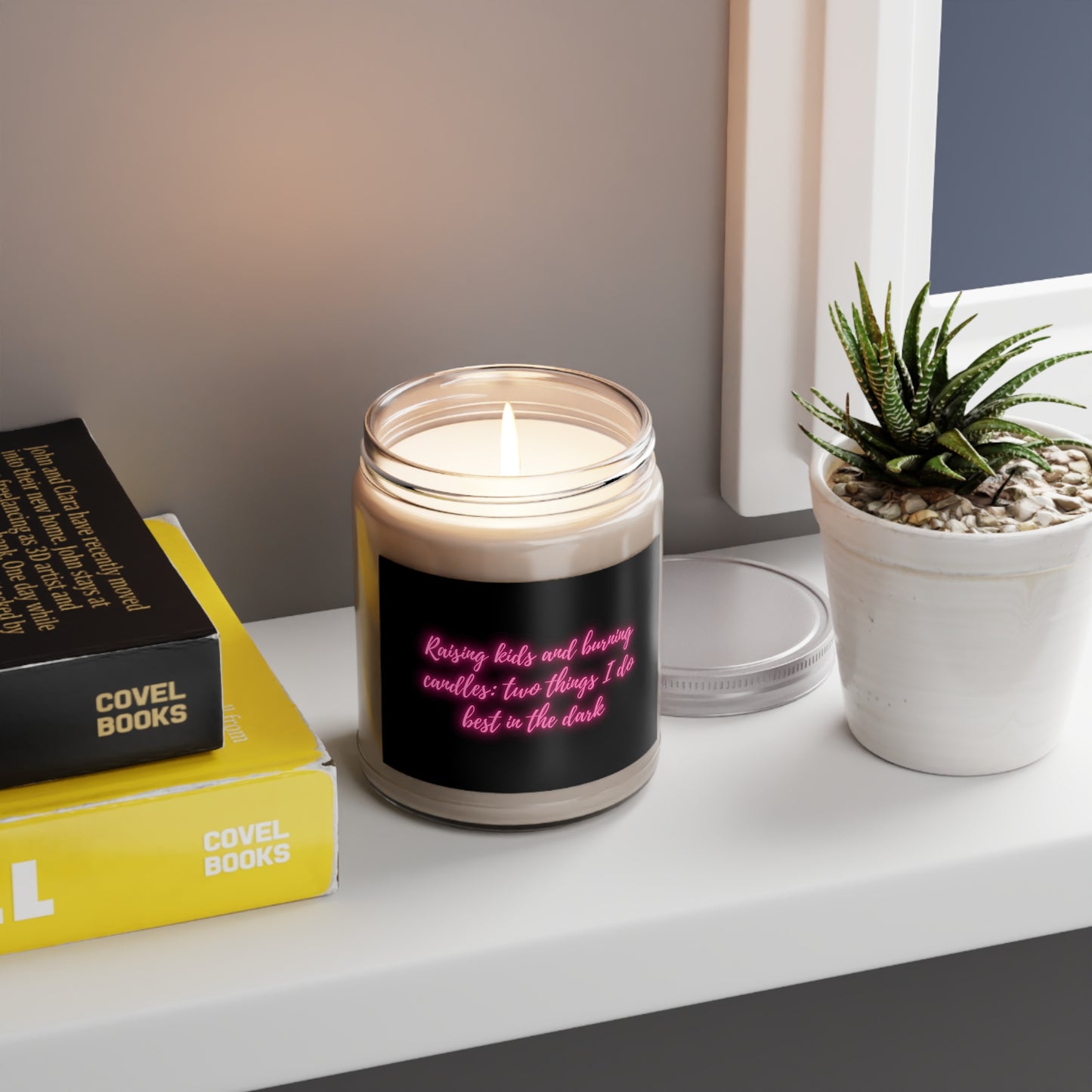Raising kids and burning candles: two things I do best in the dark Scented Candles, 9oz