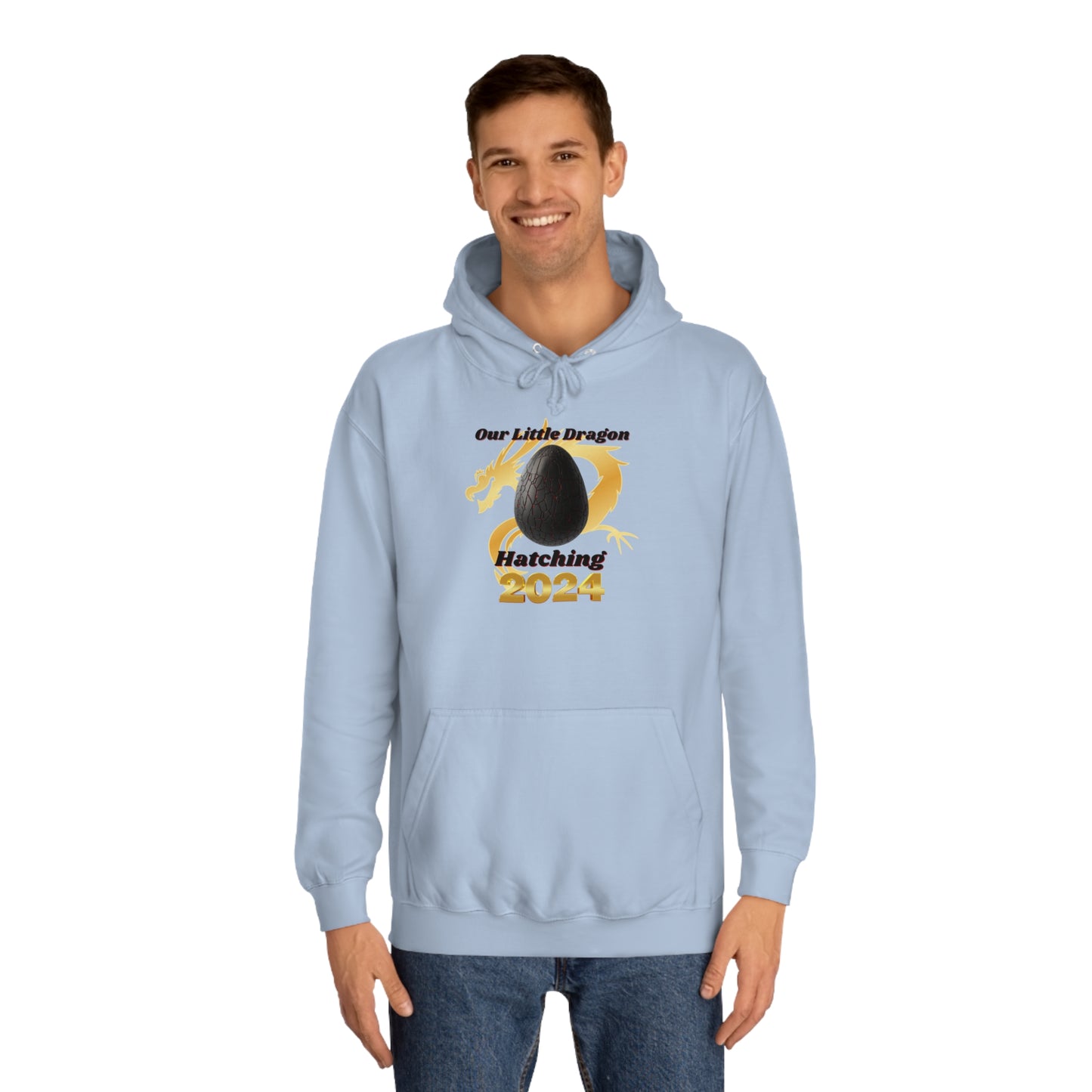 Our Little Dragon Hatching 2024 Unisex College Hoodie