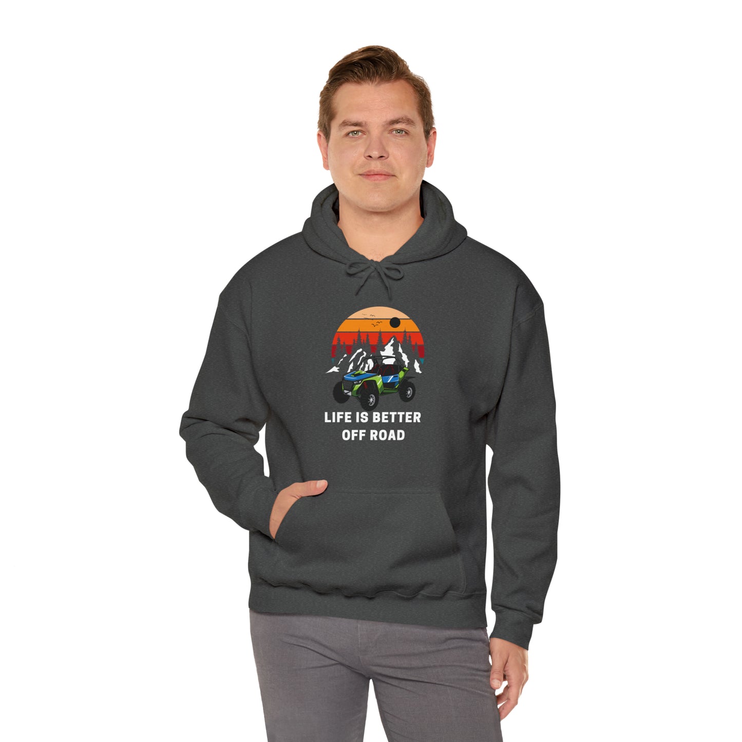 Life Is Better Off Road Unisex Heavy Blend™ Hooded Sweatshirt