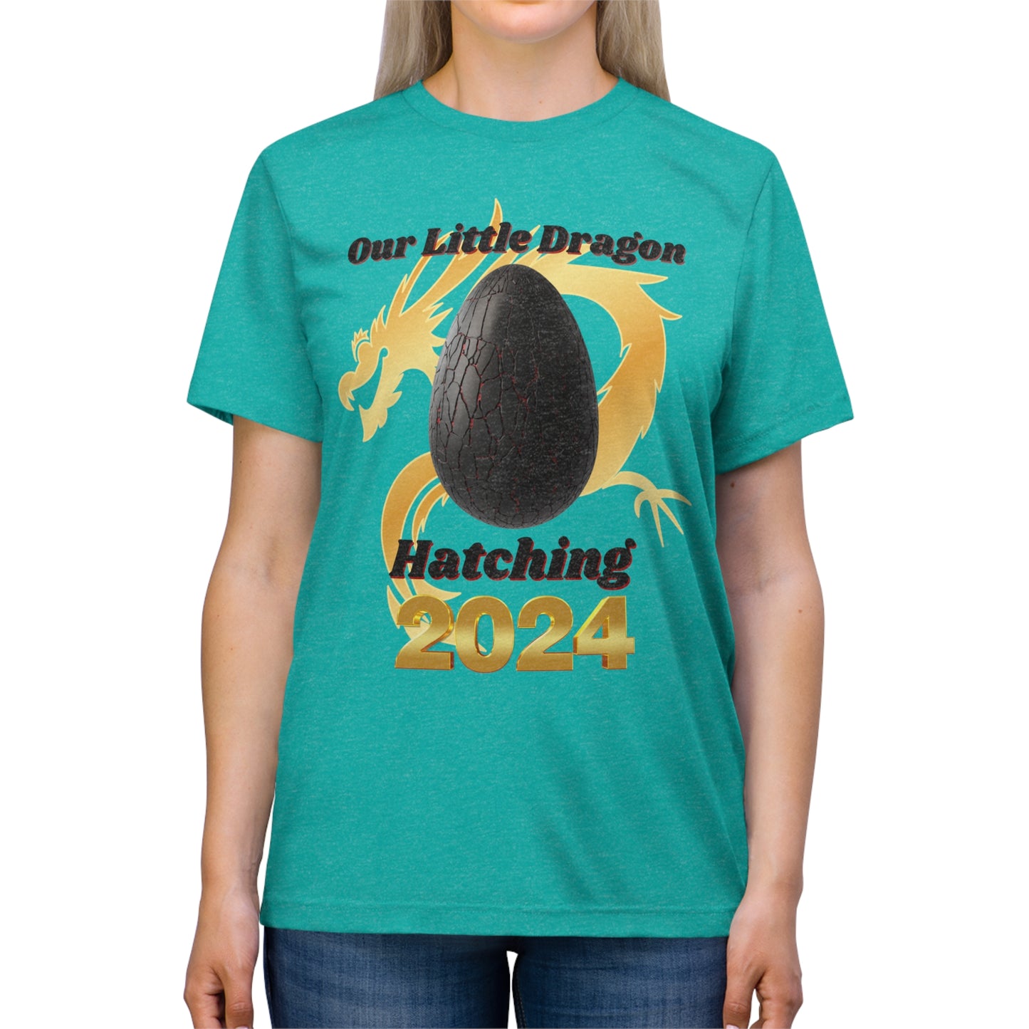 Our Little Dragon Hatching 2024 Unisex Triblend Tee