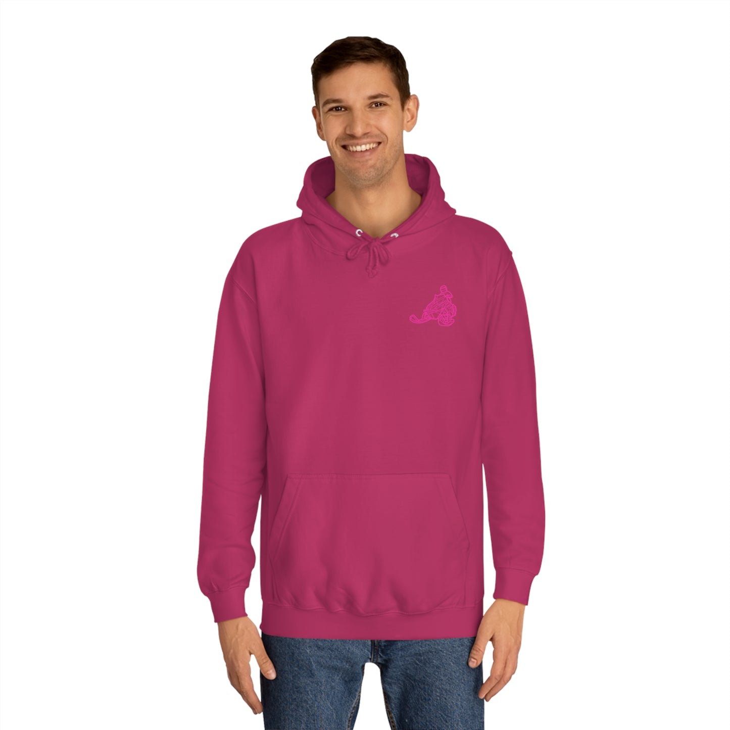 Does This Sled Make My A&& Look Fast Unisex College Hoodie