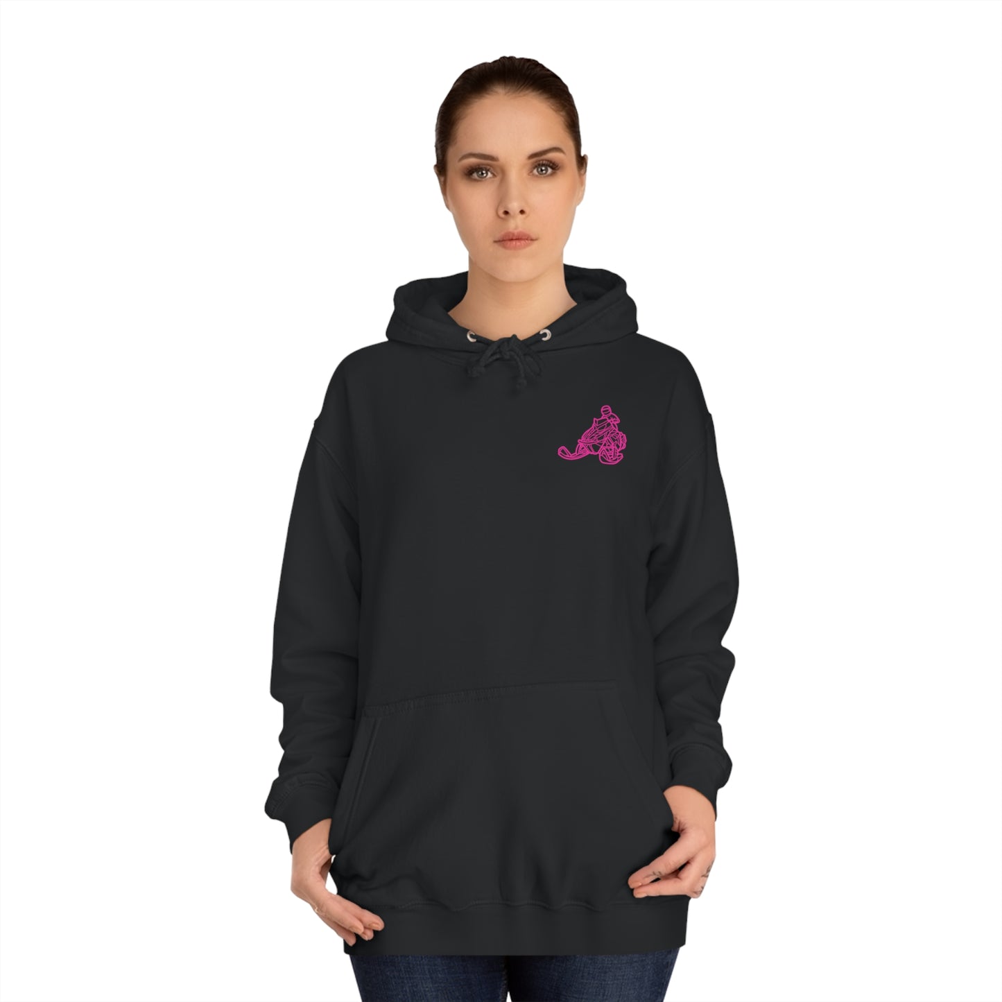 Does This Sled Make My A&& Look Fast Unisex College Hoodie