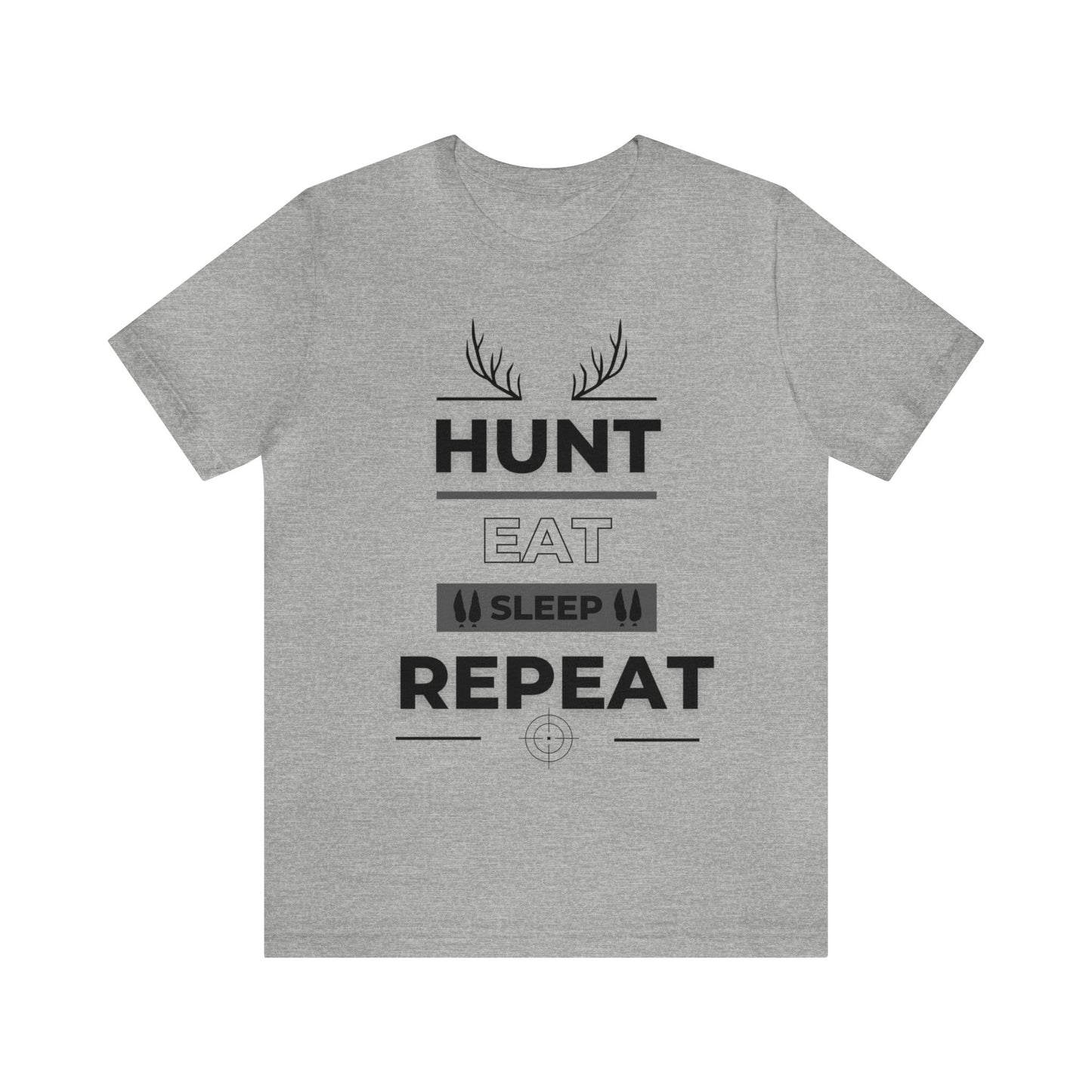 Hunt Eat Sleep Repeat Black Unisex Jersey Short Sleeve Tee