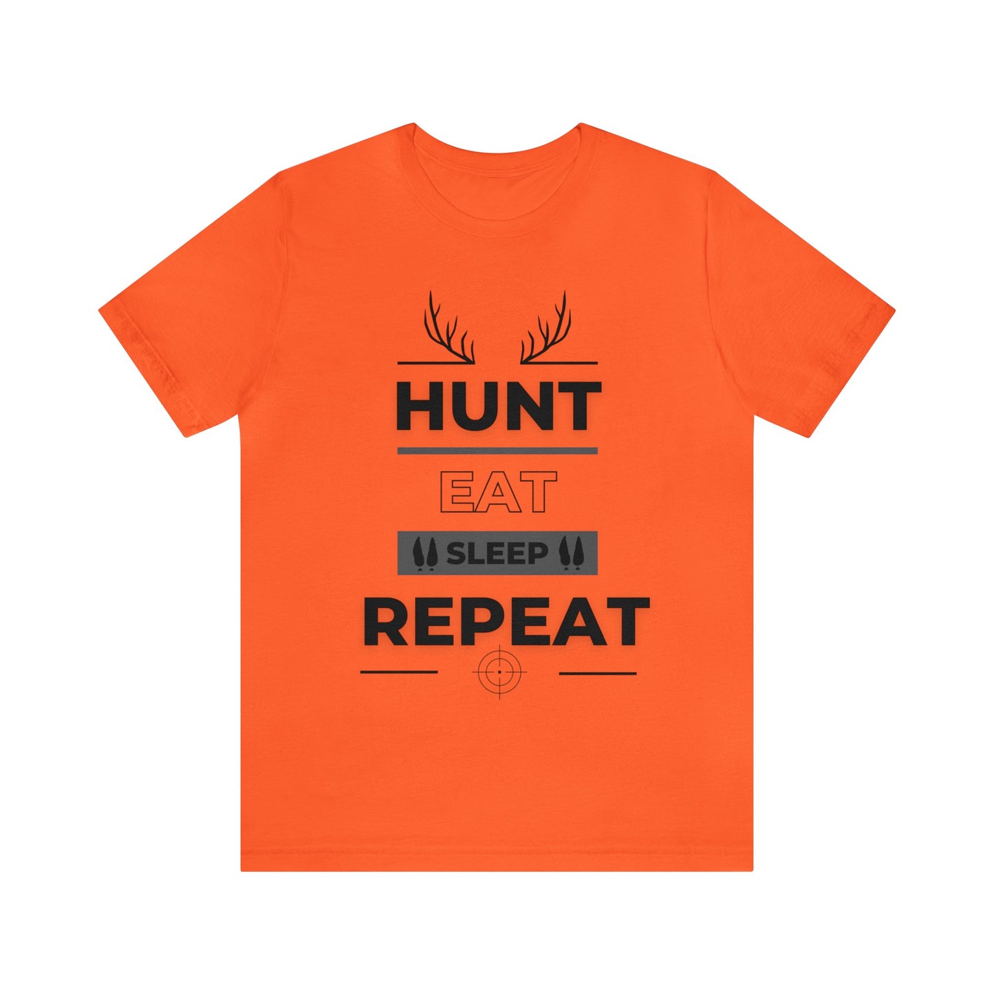 Hunt Eat Sleep Repeat Black Unisex Jersey Short Sleeve Tee