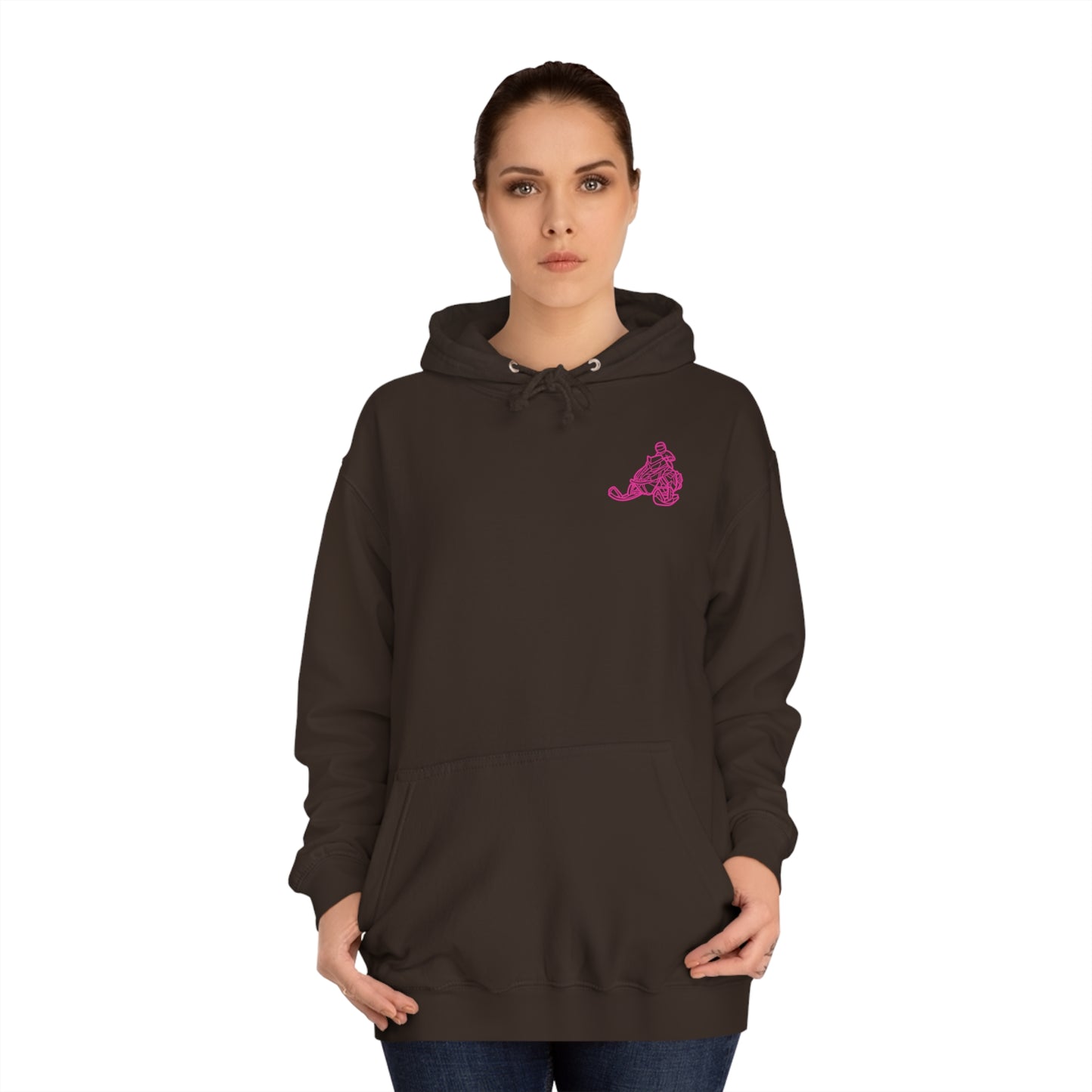 Does This Sled Make My A&& Look Fast Unisex College Hoodie