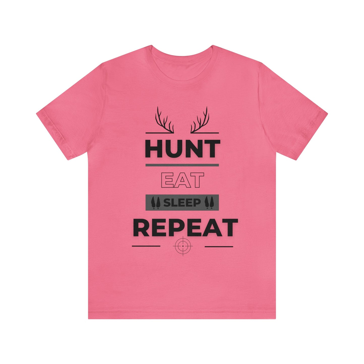 Hunt Eat Sleep Repeat Black Unisex Jersey Short Sleeve Tee