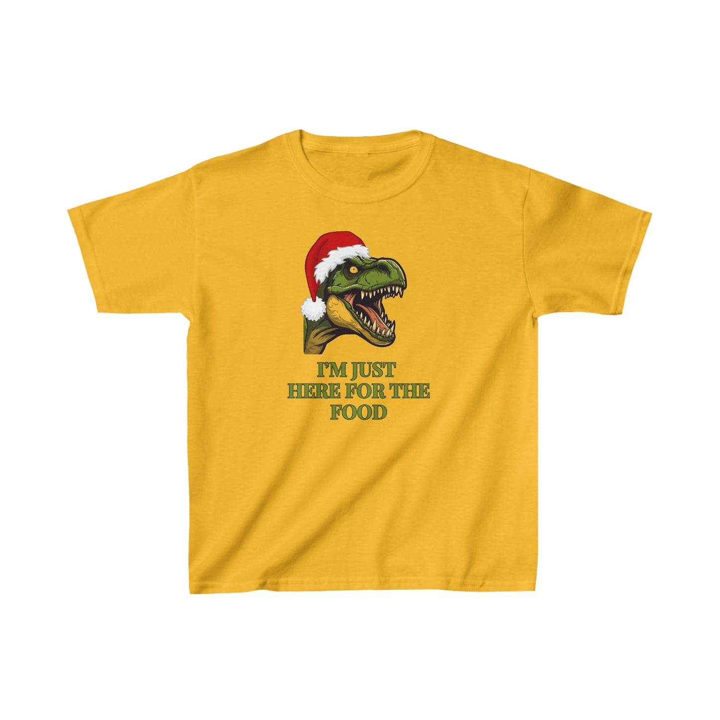 I'm Just Here For The Food Dino Kids Heavy Cotton™ Tee