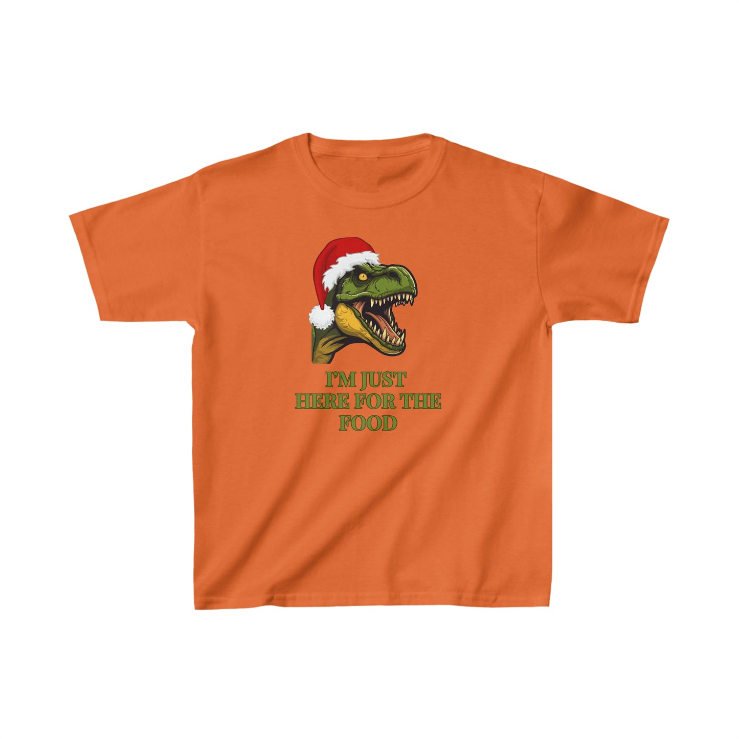 I'm Just Here For The Food Dino Kids Heavy Cotton™ Tee