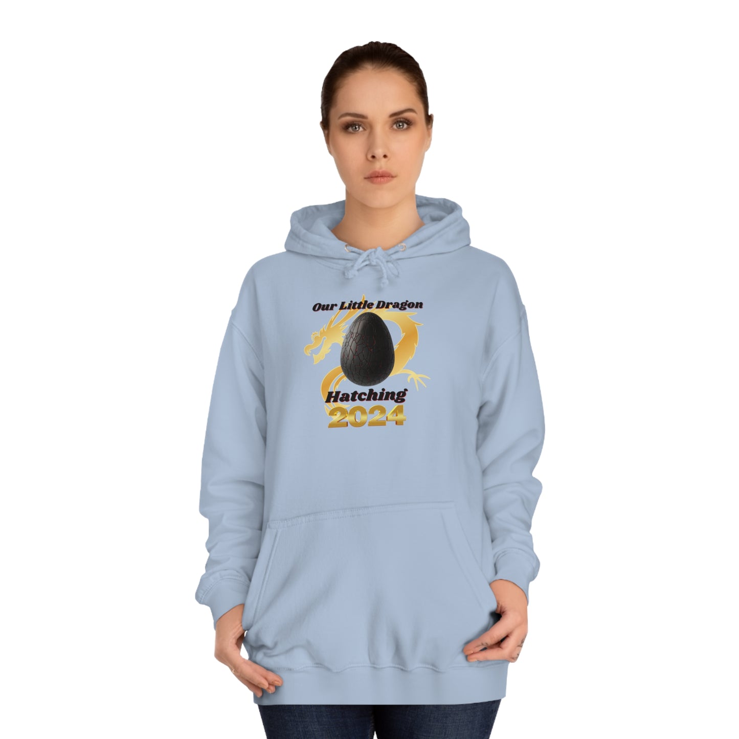Our Little Dragon Hatching 2024 Unisex College Hoodie