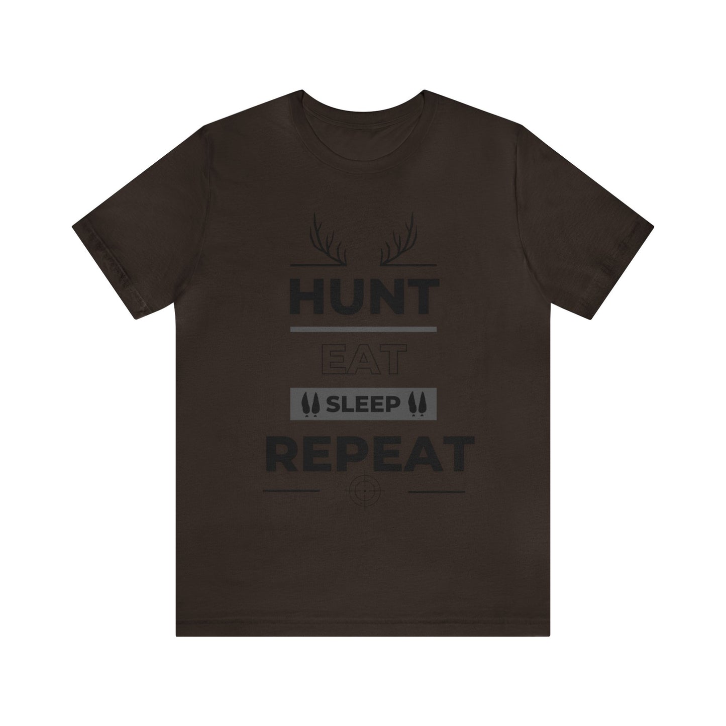 Hunt Eat Sleep Repeat Black Unisex Jersey Short Sleeve Tee