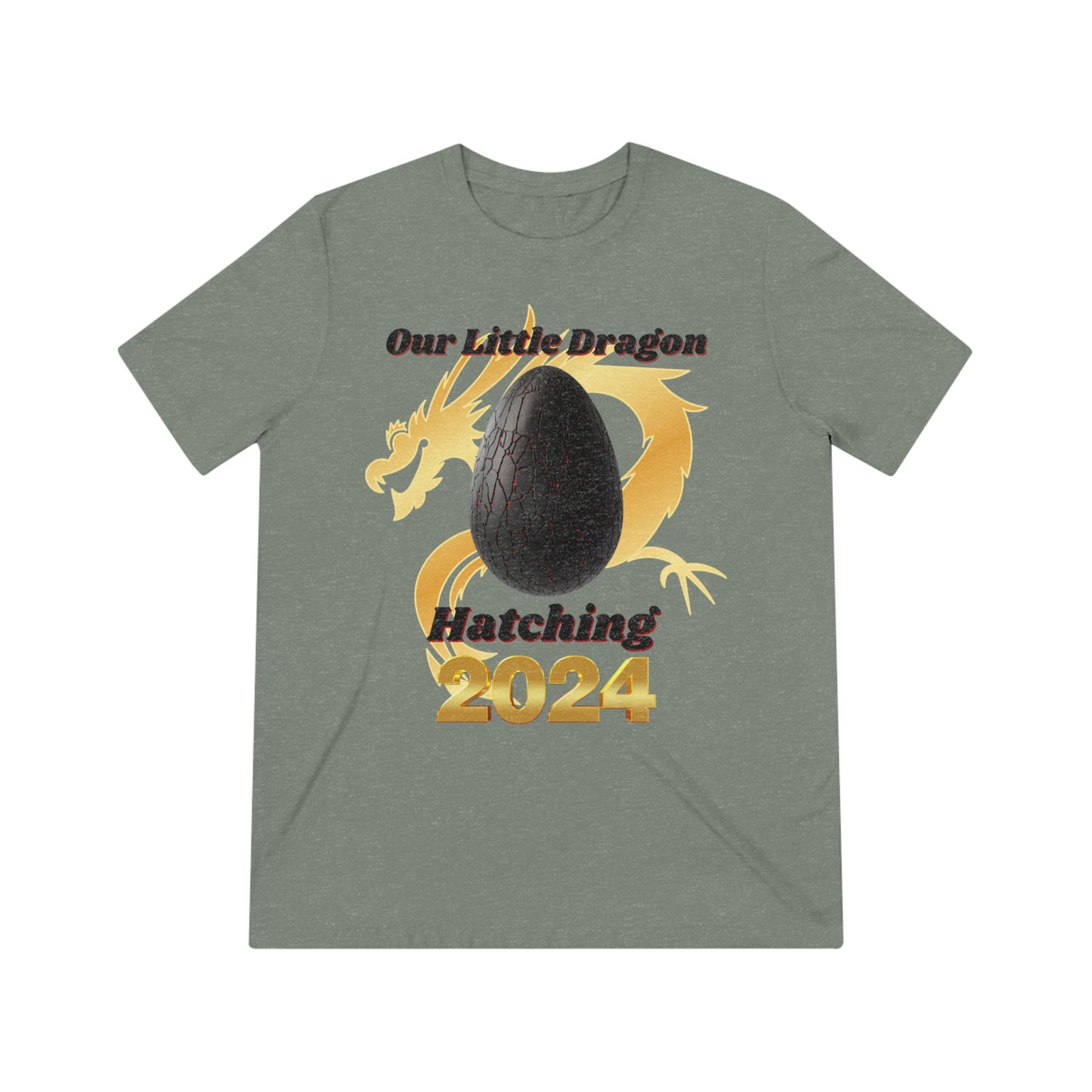 Our Little Dragon Hatching 2024 Unisex Triblend Tee