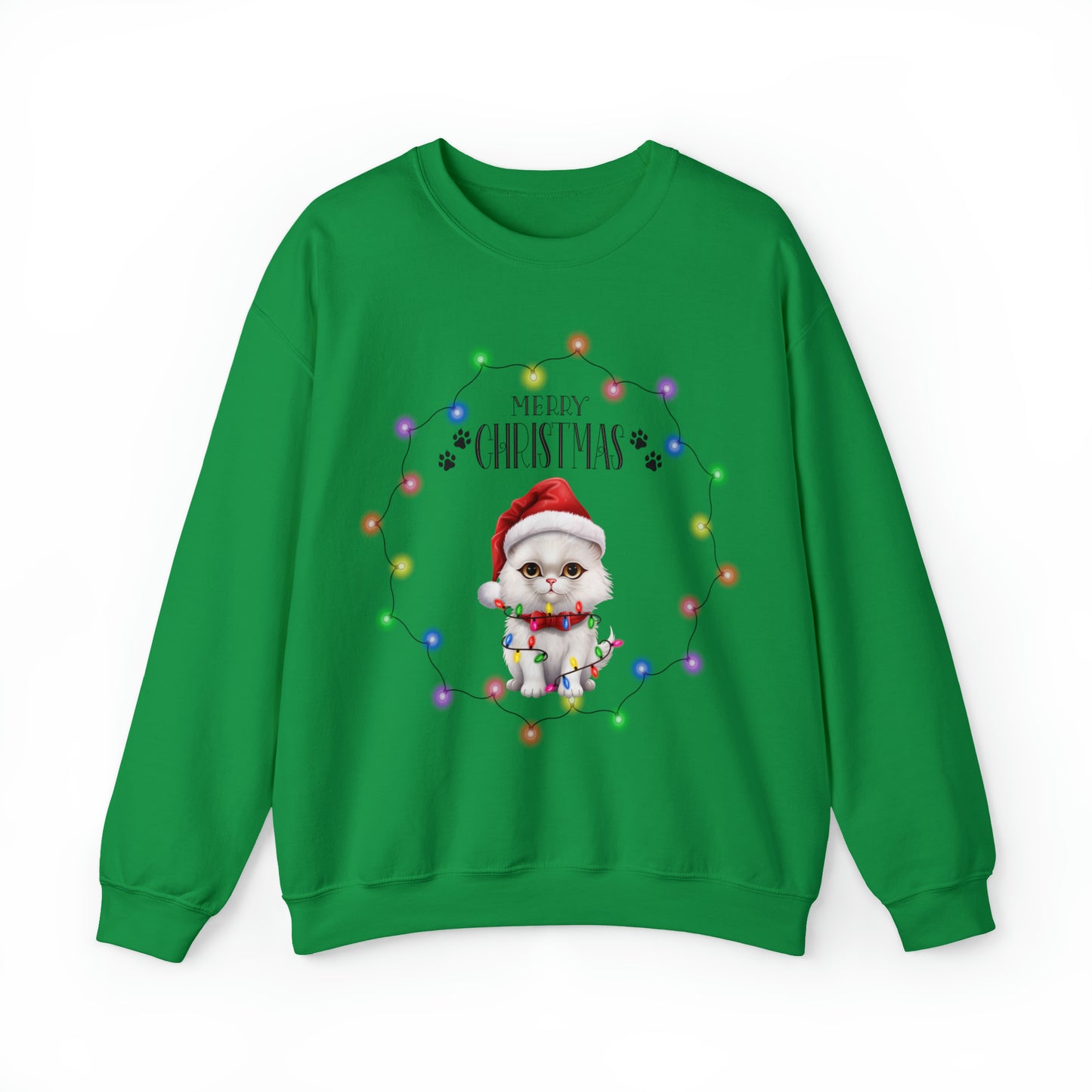 Christmas Cat 8b Unisex Heavy Blend™ Crewneck Sweatshirt